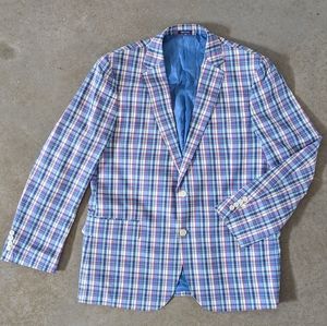 Colorful plaid Stafford Blazer 44R